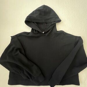 ALO Yoga Black Cropped Hoodie